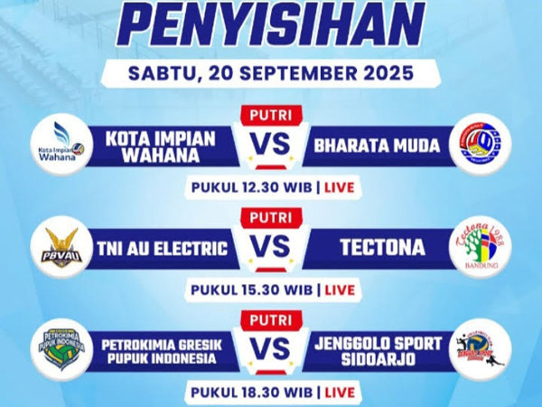 Jadwal Pertandingan Livoli Hari Ini, Ayo ke GOR Utama Bojonegoro