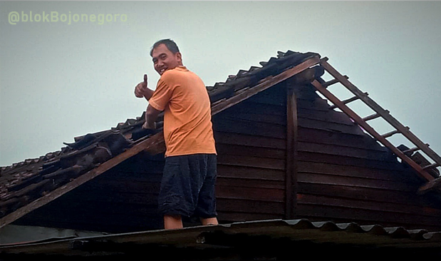 Puluhan Rumah di Bojonegoro Rusak Usai Diterjang Angin Kencang