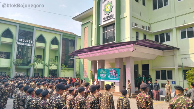 Seribuan Banser GP Ansor, Pagar Nusa, CBP dan KPP Bojonegoro Apel Bela Kiai