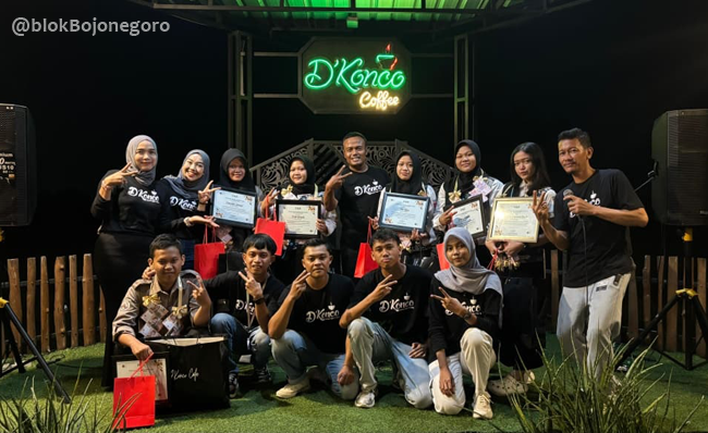 Pelepasan Siswa Magang SMKN 1 dan SMKN 4 Bojonegoro di Ultah ke 2 D'Konco Cafe