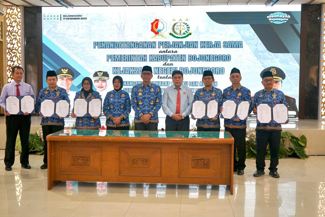 Tata Kelola Pemerintahan yang Transparan dan Akuntabel, Pemkab MoU dengan Kejari Bojonegoro