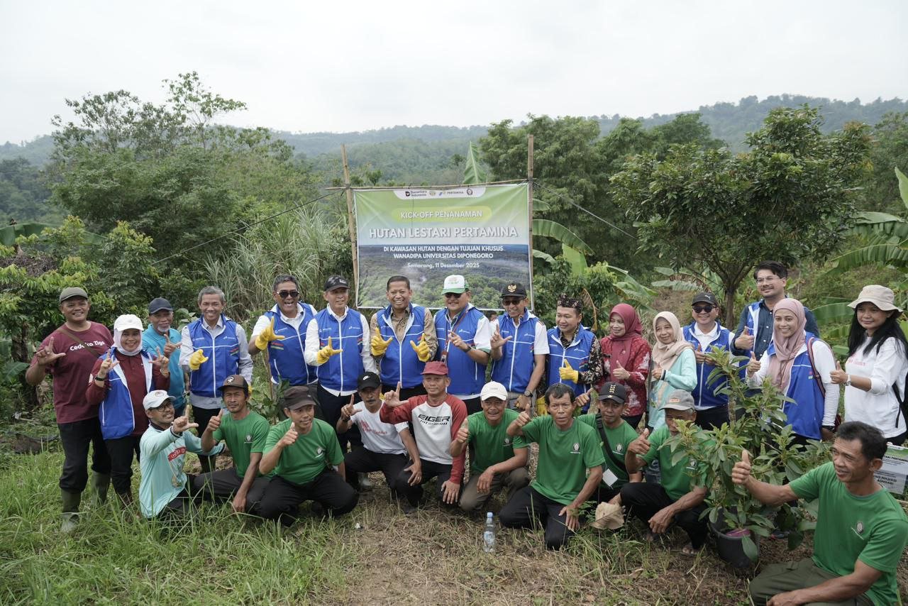 HUT ke-68 Pertamina, Ratusan Hektare Lahan Dihijaukan Bersama Kampus Ternama