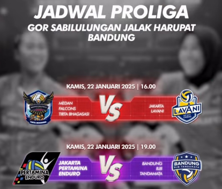Jadwal Proliga 2026 Hari Ini: Falcons Vs LavAni dan Pertamina Enduro Vs BJB Tandamata