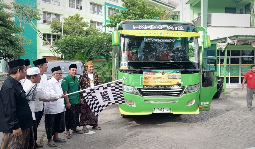 2.414 Jamaah NU Bojonegoro Dilepaskan Bupati dan Kapolres Menuju Mujahadah Kubro Malang