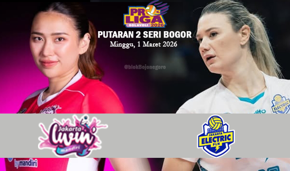 Susunan Pemain Jakarta Livin Mandiri Vs Electric PLN...