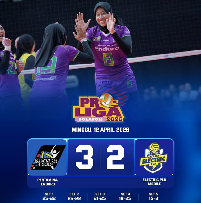 Dramatis 5 Set..! Jakarta Pertamina Enduro Menang 3-2...