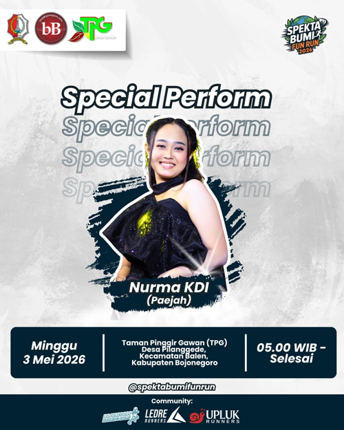 Nurma KDI Jadi Bintang Tamu di Spekta Bumi FunRun 2026