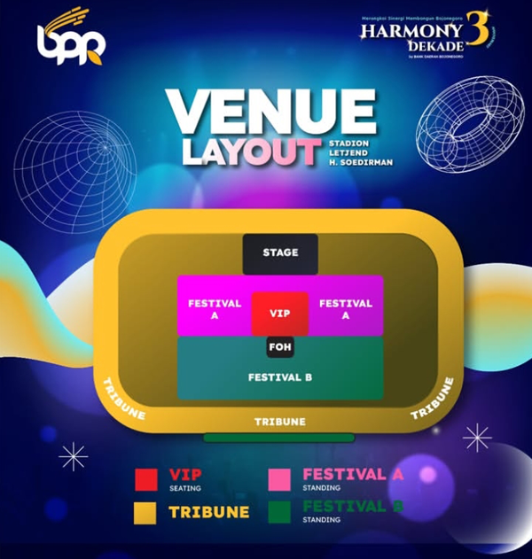 Venue Layout Konser Band Ungu di Bojonegoro