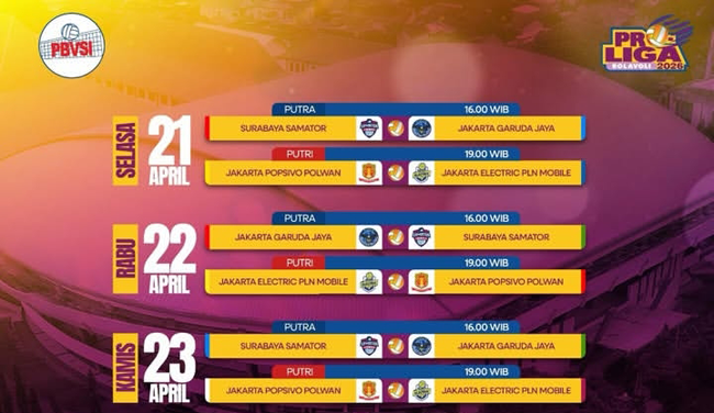Jadwal Bronze Final Hari Ini: Surabaya Samator Vs...