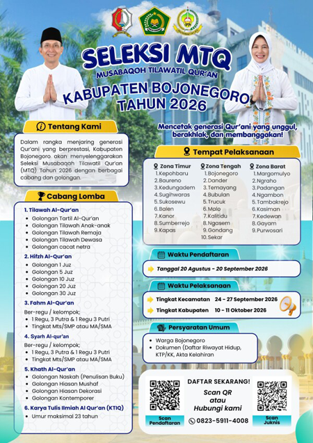 Pemkab Bojonegoro Akan Gelar MTQ Tahun 2026, Berikut...
