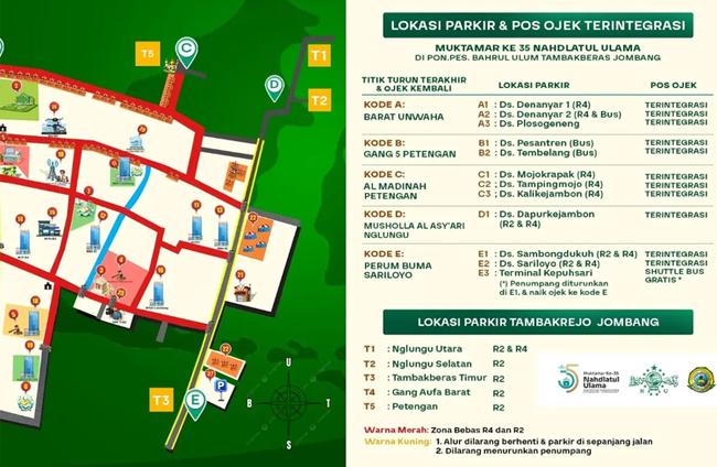 Kantong Parkir dan Ojek Terintegrasi Muktamar NU ke...