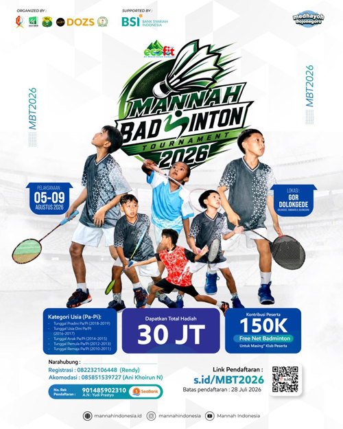Saksikan..! Mannah Badminton Tournament 2026 Resmi Digelar