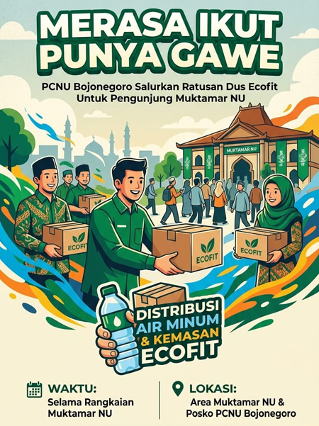 2.000 Botol Air Minum Ecofit Habis Dibagi PCNU...