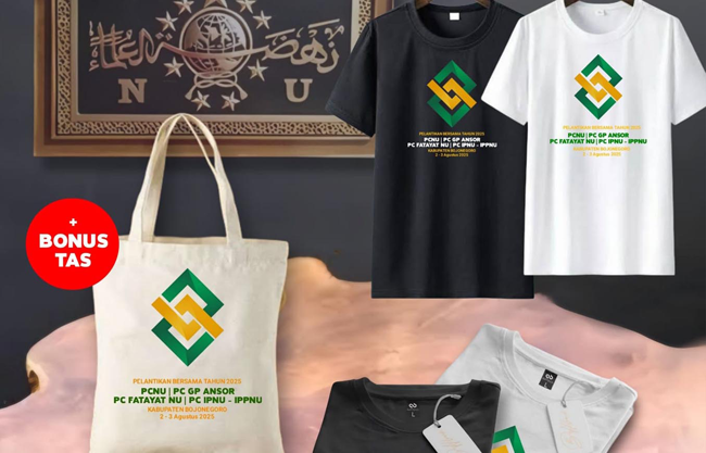 Buruan...! Serbu Kaos Eksklusif Pelantikan PCNU Bojonegoro - Banom