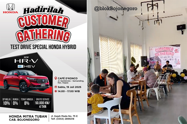 Honda Mitra Bojonegoro Gelar Customer Gathering di D'Konco Cafe