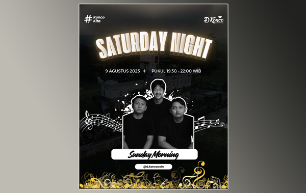 Malam Mingguan, Live Musik di D'Konco Cafe Bareng Sunday Morning
