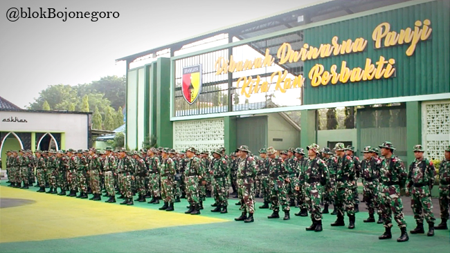Antisipasi Kerusuhan, Ratusan Personel TNI di Bojonegoro Disiagakan