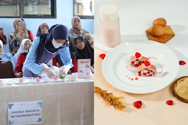 Manfaatan Bahan Sisa Pangan Lokal, Olah Bekatul Jadi Crepe Roll Cake yang Gurih Alami