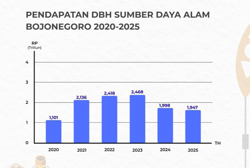 6 Tahun Terakhir, Inilah Pendapatan DBH Sumber Daya Alam Bojonegoro