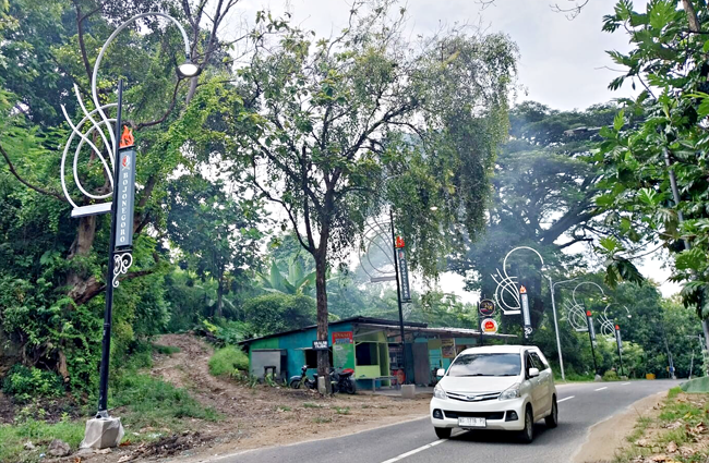7 Titik Perbatasan Bojonegoro Dipasang Lampu PJU Ikonik