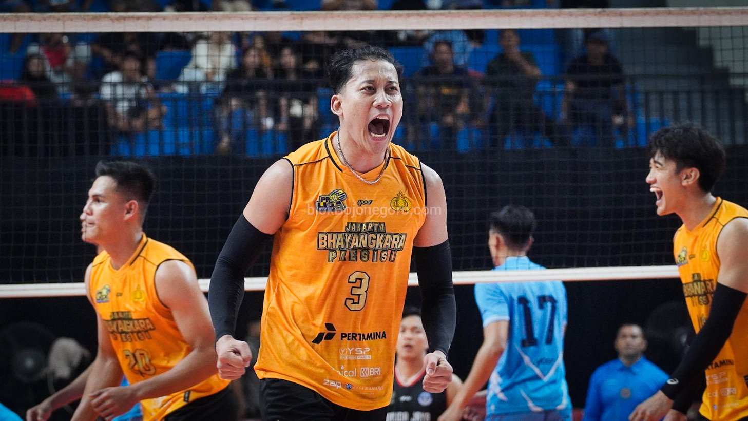 Selebrasi Bhayangkara Presisi usai Taklukkan Garuda Jaya pada...