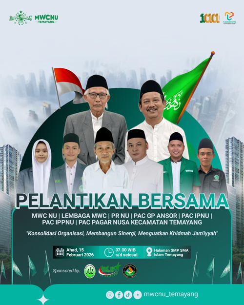 Gelar Pelantikan Bersama, NU Temayang Teguhkan Konsolidasi dan...