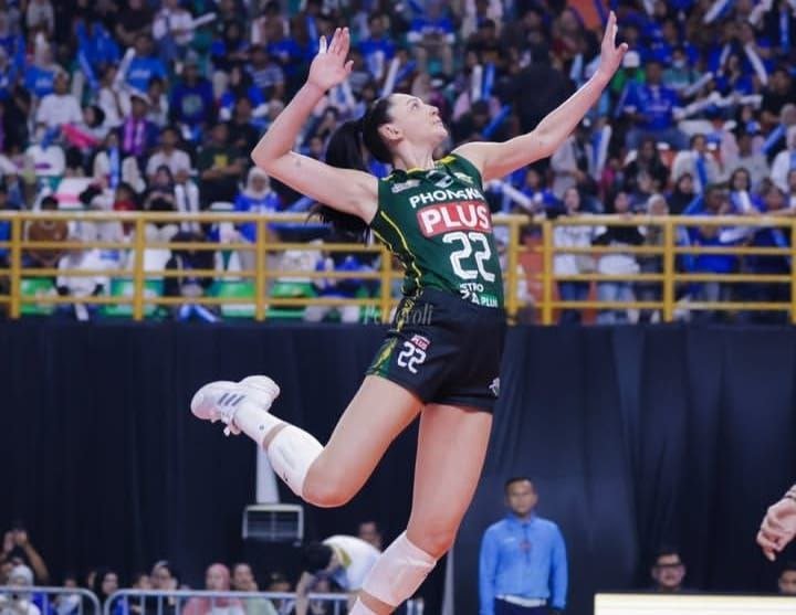 Aksi Annie Mitchem, Outside Hitter Gresik Phonska Plus di Proliga 2026