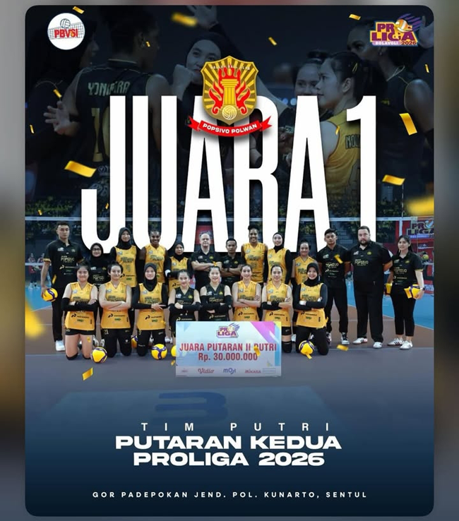 Jakarta Popsivo Polwan Juara Putaran 2, Kalahkan Gresik...