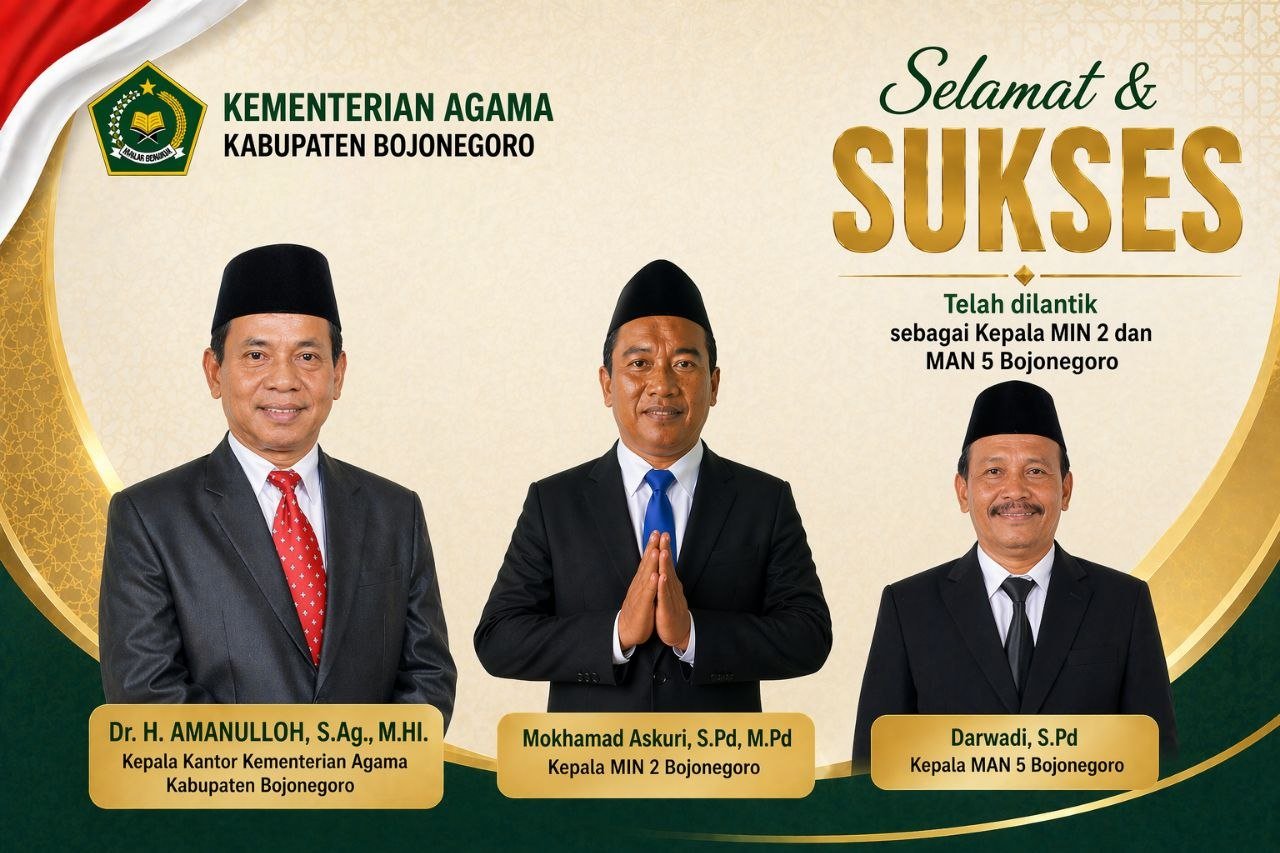 Dua Pejabat Kemenag Bojonegoro Dilantik Daring, Tekankan Profesionalitas...