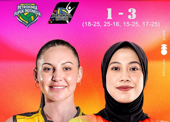 Laga Terakhir, Gresik Phonska Plus Kalah 1-3 atas...