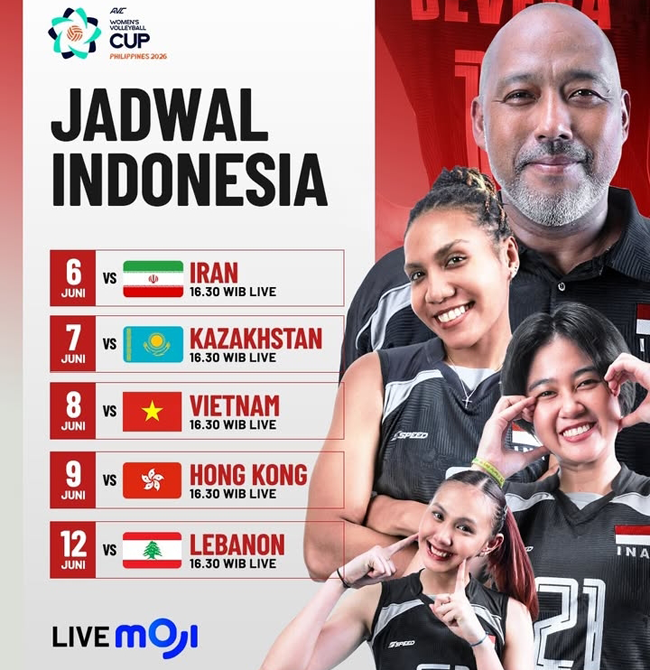 Jadwal Hari Ini Timnas Voli Putri Indonesia di...