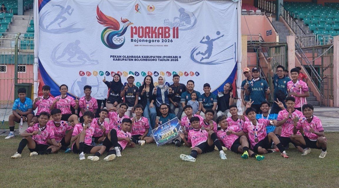 Balen Rebut Emas Sepak Bola Porkab II Bojonegoro,...