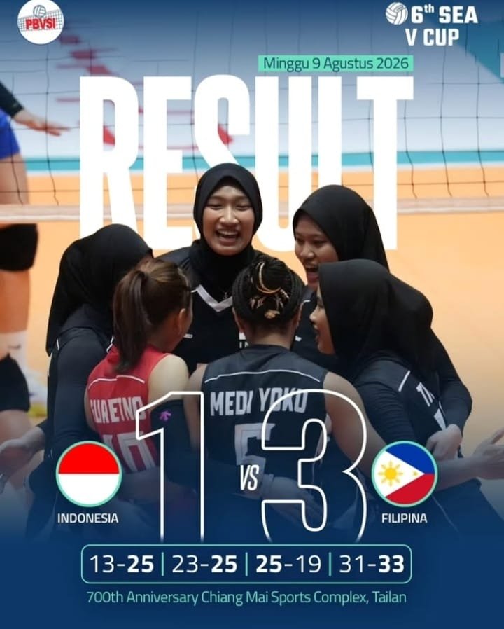 Timnas Voli Putri Indonesia Takluk 3-1 dari Filipina
