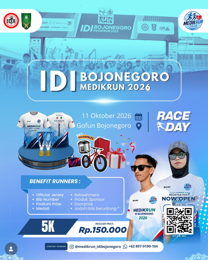 Ayo Daftar..! IDI Bojonegoro Medikrun 2026, Sebelum Habis...