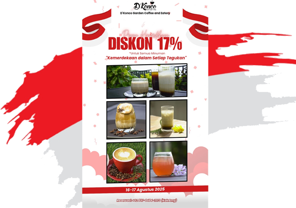 Promo Kemerdekaan 17%, Buruan Serbu D'Konco Cafe