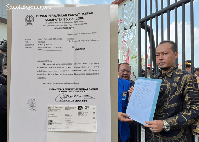 DPRD Bojonegoro Langsung Kirim Tuntutan Mahasiswa ke Jakarta