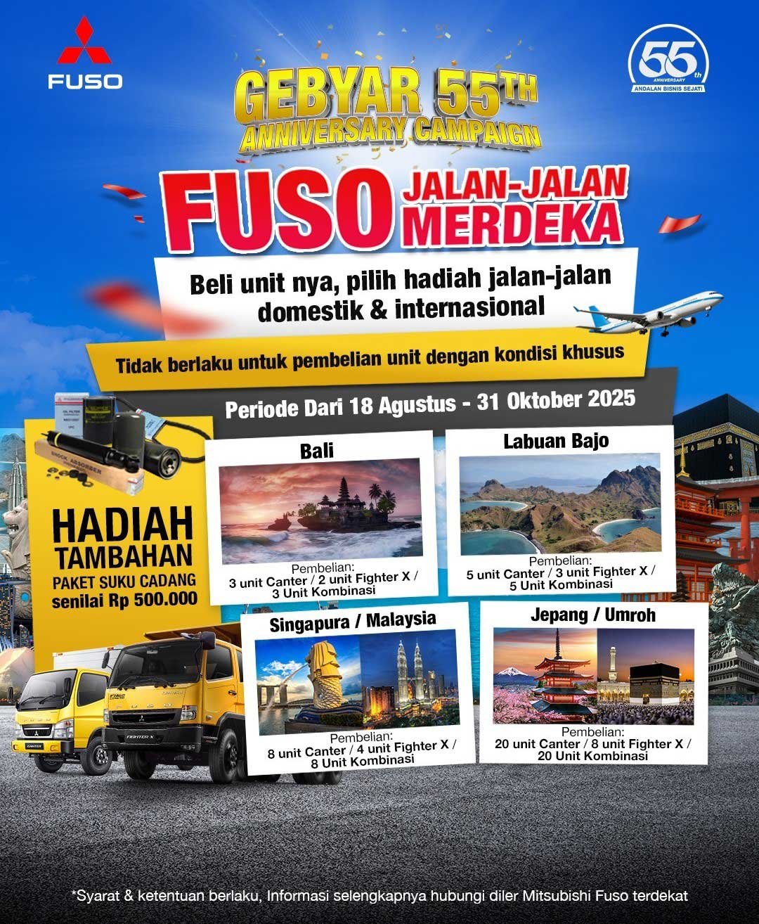 PT. Srikandi Diamond Indah Motors Bojonegoro Menggelar Acara Gathering dengan Promo FUSO Jalan-Jalan Merdeka untuk Konsumen Setia