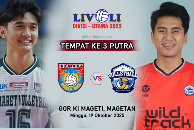 Tempat ke 3 Putra: Indomaret Vs Tirta Bhagasasi, Saatnya Bangkit