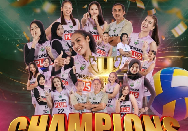 Juara Putri, Petrokimia Gresik Tak Kalah Awal Sampai Akhir