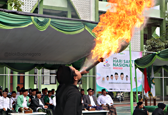 Aksi PSNU Pagar Nusa Saat Apel Hari Santri