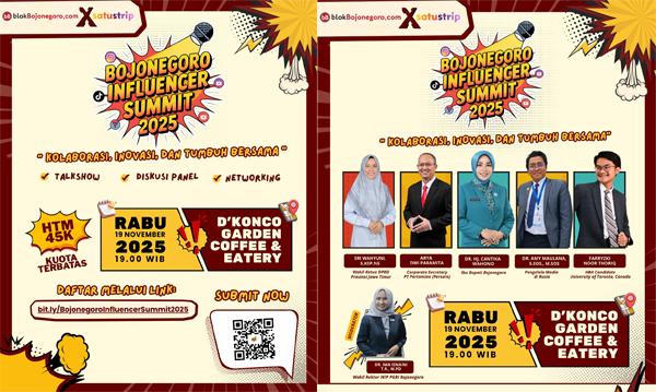 Segera Daftar dan Catat Tanggalnya..! Bojonegoro Influencer Summit 2025 Digelar 19 November