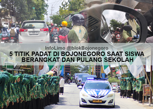 5 Titik Jalan Nasional Padat di Bojonegoro Saat Siswa Berangkat dan Pulang Sekolah