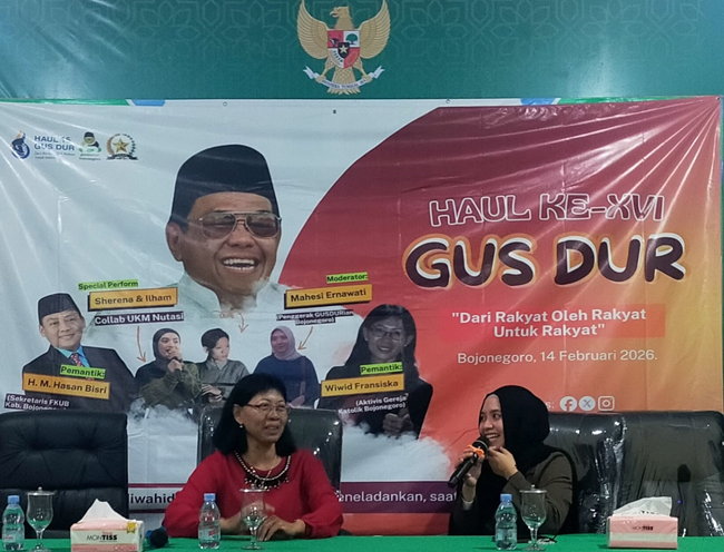 Haul ke-16 Gus Dur, GUSDURian Bojonegoro Gelar Tasyakuran dan Dialog Lintas Iman