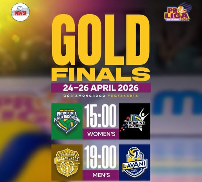 Jadwal Grand Final Proliga 2026: Gresik Phonska Plus Vs Pertamina Enduro dan LavAni Vs Bhayangkara Presisi