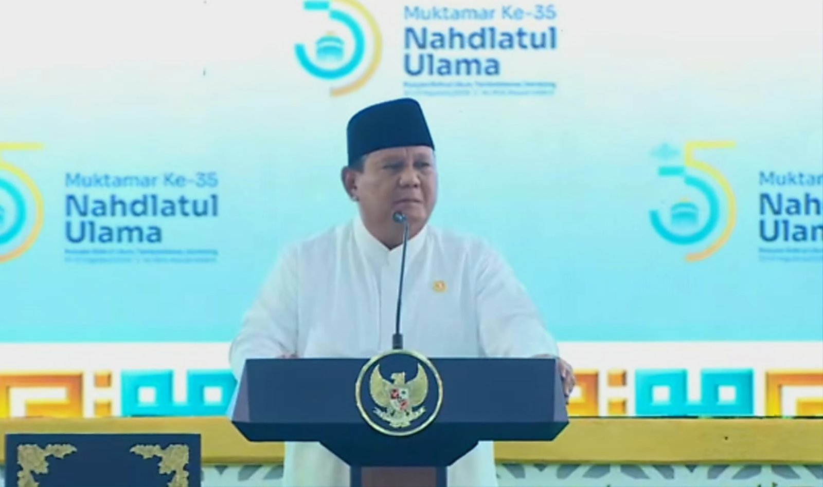 Buka Muktamar ke-35 NU, Prabowo: Saya Tidak Mengatur Ini Semua