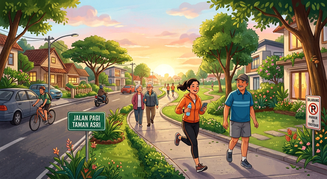 Ingin Sehat...! Jalan Pagi 20 Sampai 30 Menit...
