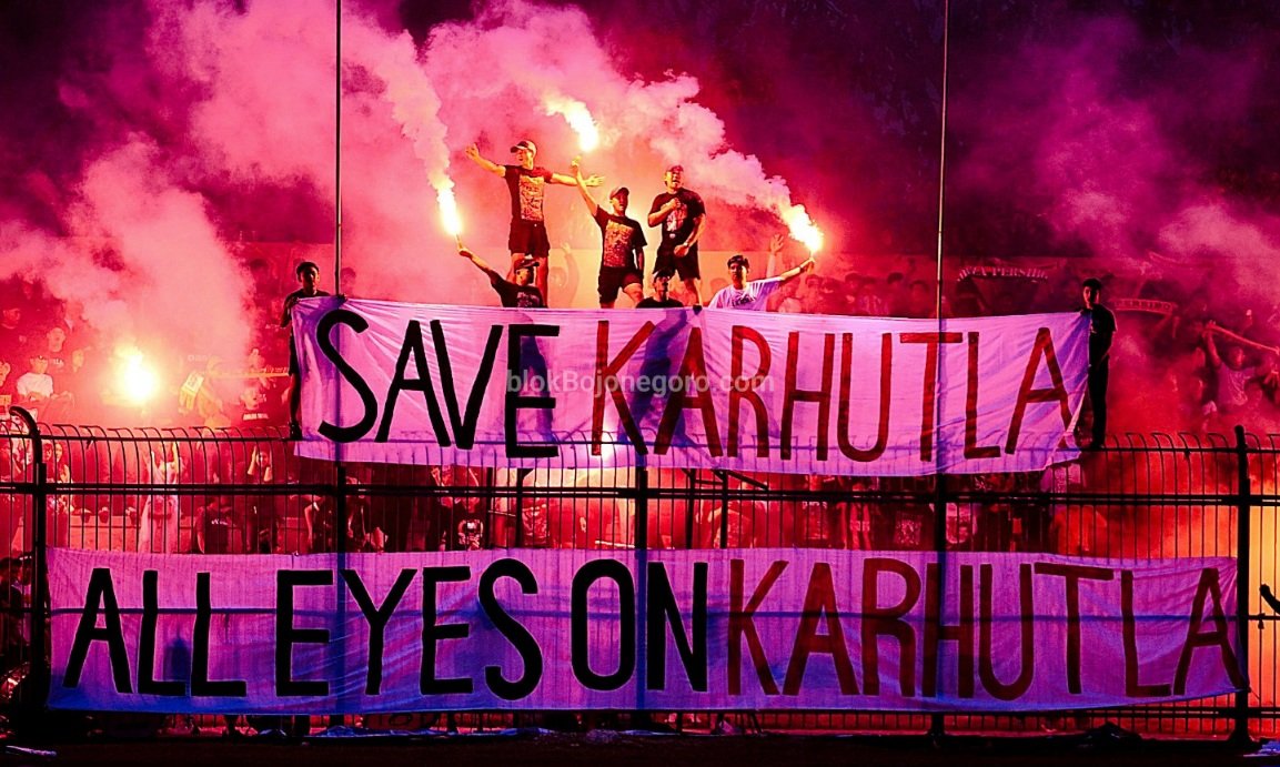 DTCN Bentangkan Spanduk Save Karhutla di Laga Uji...