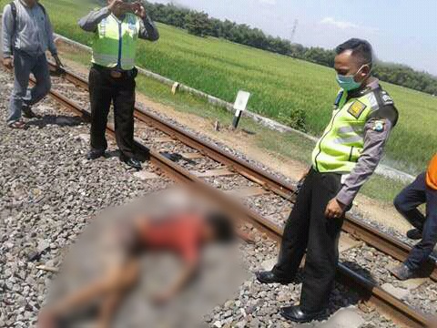 Diduga Berjalan di Tengah Rel, MR X Tertabrak Kereta