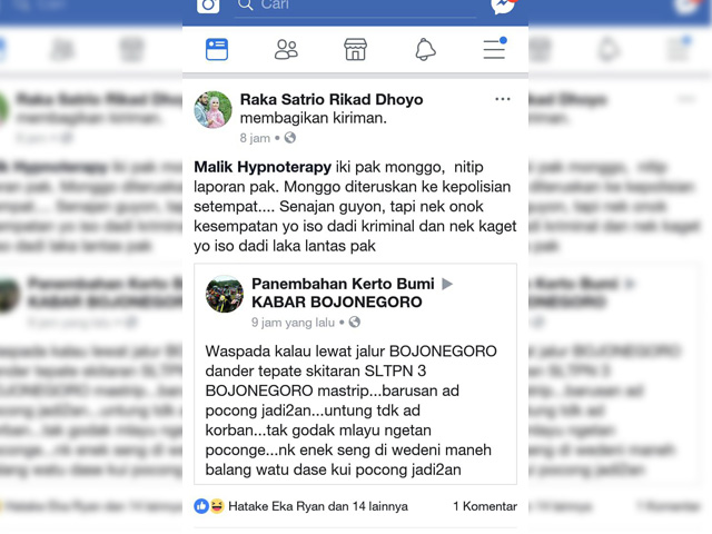 Heboh di Medsos...Pocong Jadi-Jadian Muncul di Jalan Raya Dander