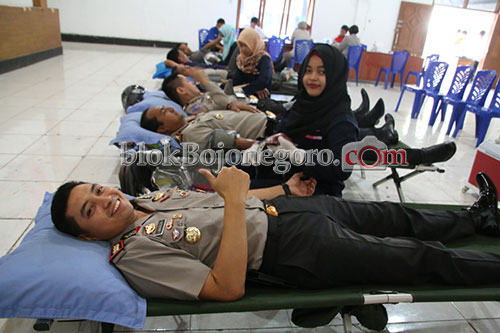 Peringati HUT Lantas ke-62, Polres Gelar Donor Darah